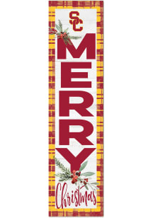 KH Sports Fan USC Trojans 11x46 Merry Christmas Leaning Sign