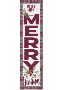 KH Sports Fan Southern Illinois Salukis 11x46 Merry Christmas Leaning Sign