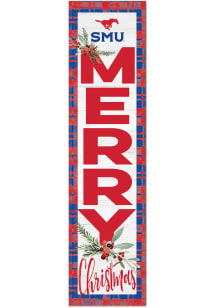 KH Sports Fan SMU Mustangs 11x46 Merry Christmas Leaning Sign