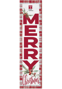 KH Sports Fan Temple Owls 11x46 Merry Christmas Leaning Sign