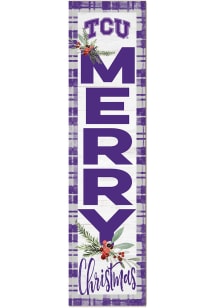KH Sports Fan TCU Horned Frogs 11x46 Merry Christmas Leaning Sign