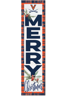 KH Sports Fan Virginia Cavaliers 11x46 Merry Christmas Leaning Sign