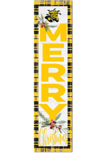 KH Sports Fan Wichita State Shockers 11x46 Merry Christmas Leaning Sign