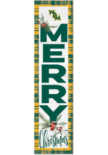 KH Sports Fan William &amp; Mary Tribe 11x46 Merry Christmas Leaning Sign