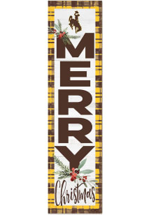 KH Sports Fan Wyoming Cowboys 11x46 Merry Christmas Leaning Sign