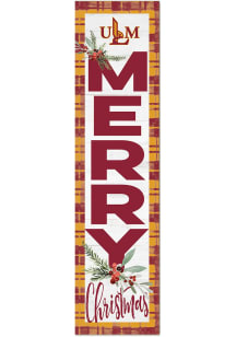 KH Sports Fan Louisiana-Monroe Warhawks 11x46 Merry Christmas Leaning Sign