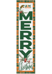 KH Sports Fan Florida A&amp;M Rattlers 11x46 Merry Christmas Leaning Sign