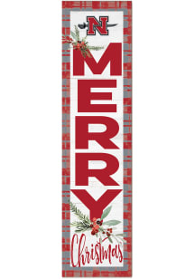 KH Sports Fan Nicholls State Colonels 11x46 Merry Christmas Leaning Sign