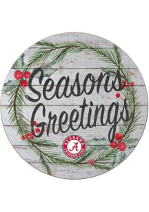 KH Sports Fan Alabama Crimson Tide 20x20 Weathered Seasons Greetings Sign