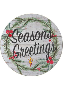 KH Sports Fan Arizona State Sun Devils 20x20 Weathered Seasons Greetings Sign