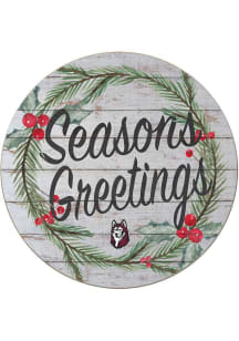 KH Sports Fan Bloomsburg University Huskies 20x20 Weathered Seasons Greetings Sign
