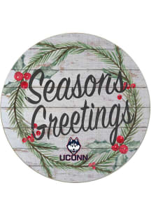 KH Sports Fan UConn Huskies 20x20 Weathered Seasons Greetings Sign