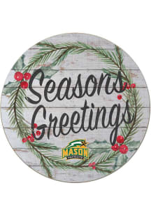 KH Sports Fan George Mason University 20x20 Weathered Seasons Greetings Sign