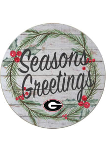 KH Sports Fan Georgia Bulldogs 20x20 Weathered Seasons Greetings Sign