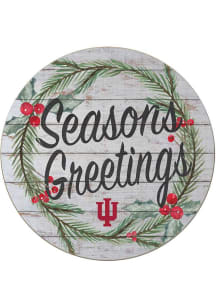 KH Sports Fan Indiana Hoosiers 20x20 Weathered Seasons Greetings Sign