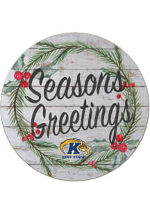 KH Sports Fan Kent State Golden Flashes 20x20 Weathered Seasons Greetings Sign