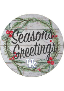 KH Sports Fan Kentucky Wildcats 20x20 Weathered Seasons Greetings Sign