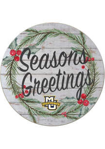 KH Sports Fan Marquette Golden Eagles 20x20 Weathered Seasons Greetings Sign