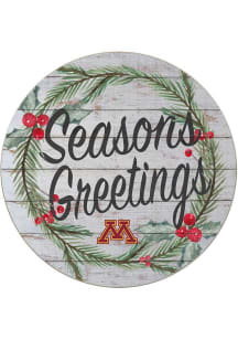 KH Sports Fan Minnesota Golden Gophers 20x20 Weathered Seasons Greetings Sign