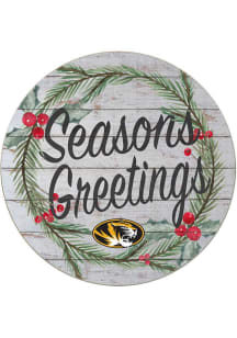 KH Sports Fan Missouri Tigers 20x20 Weathered Seasons Greetings Sign