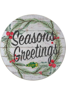 KH Sports Fan North Dakota State Bison 20x20 Weathered Seasons Greetings Sign