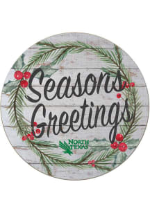 KH Sports Fan North Texas Mean Green 20x20 Weathered Seasons Greetings Sign