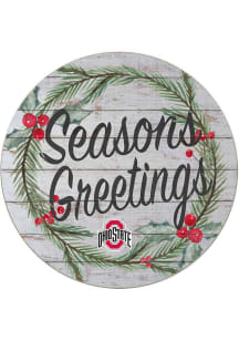 KH Sports Fan Ohio State Buckeyes 20x20 Weathered Seasons Greetings Sign