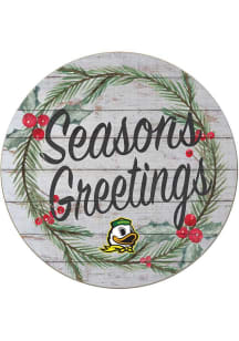 KH Sports Fan Oregon Ducks 20x20 Weathered Seasons Greetings Sign