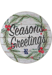 KH Sports Fan Rice Owls 20x20 Weathered Seasons Greetings Sign