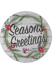 KH Sports Fan Southern Illinois Salukis 20x20 Weathered Seasons Greetings Sign