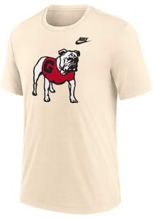 Nike Georgia Bulldogs Natural Legacy Primary Logo Short Sleeve T Shirt