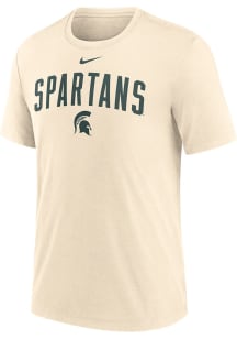 Michigan State Spartans Natural Nike Primary Logo Short Sleeve T Shirt