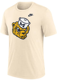 Nike Michigan Wolverines Natural Primary Logo Short Sleeve T Shirt