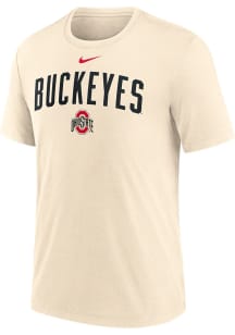 Ohio State Buckeyes Natural Nike Primary Logo Short Sleeve T Shirt