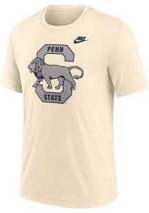 Penn State Nittany Lions Natural Nike Legacy Primary Logo Short Sleeve T Shirt