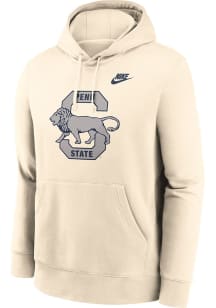 Mens Penn State Nittany Lions Natural Nike Primary Logo Hooded Sweatshirt