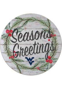 KH Sports Fan West Virginia Mountaineers 20x20 Weathered Seasons Greetings Sign
