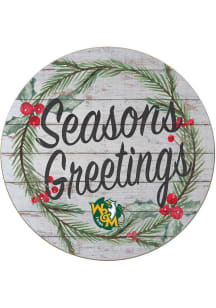 KH Sports Fan William &amp; Mary Tribe 20x20 Weathered Seasons Greetings Sign