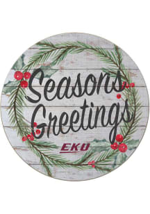 KH Sports Fan Eastern Kentucky Colonels 20x20 Weathered Seasons Greetings Sign