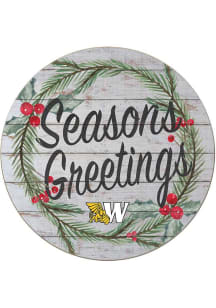 KH Sports Fan Missouri Western Griffons 20x20 Weathered Seasons Greetings Sign
