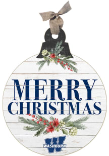 KH Sports Fan Washburn Ichabods 20x24 Merry Christmas Ornament Sign