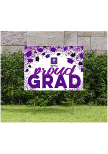 NYU Violets 18x24 Confetti Yard Sign