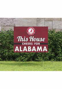 Alabama Crimson Tide 18x24 This House Cheers Yard Sign