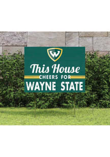 Wayne State Warriors 18x24 This House Cheers Yard Sign