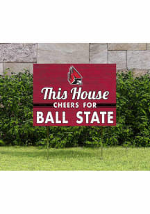 Ball State Cardinals 18x24 This House Cheers Yard Sign