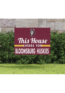 Bloomsburg University Huskies 18x24 This House Cheers Yard Sign