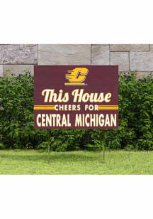 Central Michigan Chippewas 18x24 This House Cheers Yard Sign