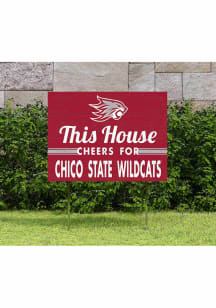 CSU Chico Wildcats 18x24 This House Cheers Yard Sign