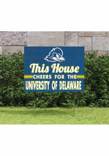 Delaware Fightin' Blue Hens 18x24 This House Cheers Yard Sign