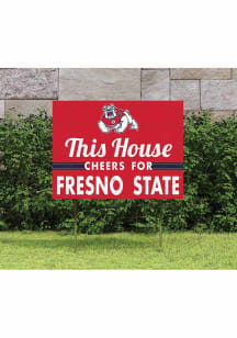 Fresno State Bulldogs 18x24 This House Cheers Yard Sign